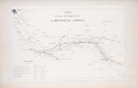 Carte du tracé du chemin de fer de Montereau à Troyes.