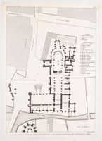 Plan de l'ancien palais des comtes de Champagne et de l'église collégiale de Saint-Etienne de Troyes.