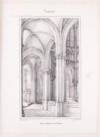 Lithographie. « Eglise cathédrale, bas coté du chœur », extrait du Voyage Archéologique et Pittoresque dans le Département de l'Aube et dans l'Ancien Diocèse de Troyes, Troyes, 1837.