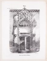 Lithographie. «Porte de l'ancien cimetière de la Madeleine », extrait du Voyage Archéologique et Pittoresque dans le Département de l'Aube et dans l'Ancien Diocèse de Troyes, Troyes, 1837.