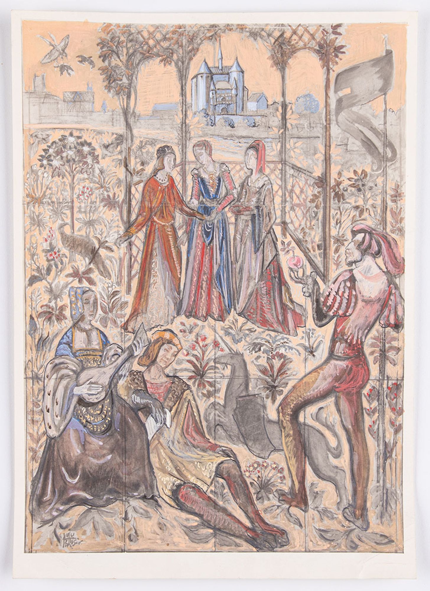 Esquisse de l'œuvre (1 MT 227 - Fonds de la ville de Troyes, Archives de l'Aube)