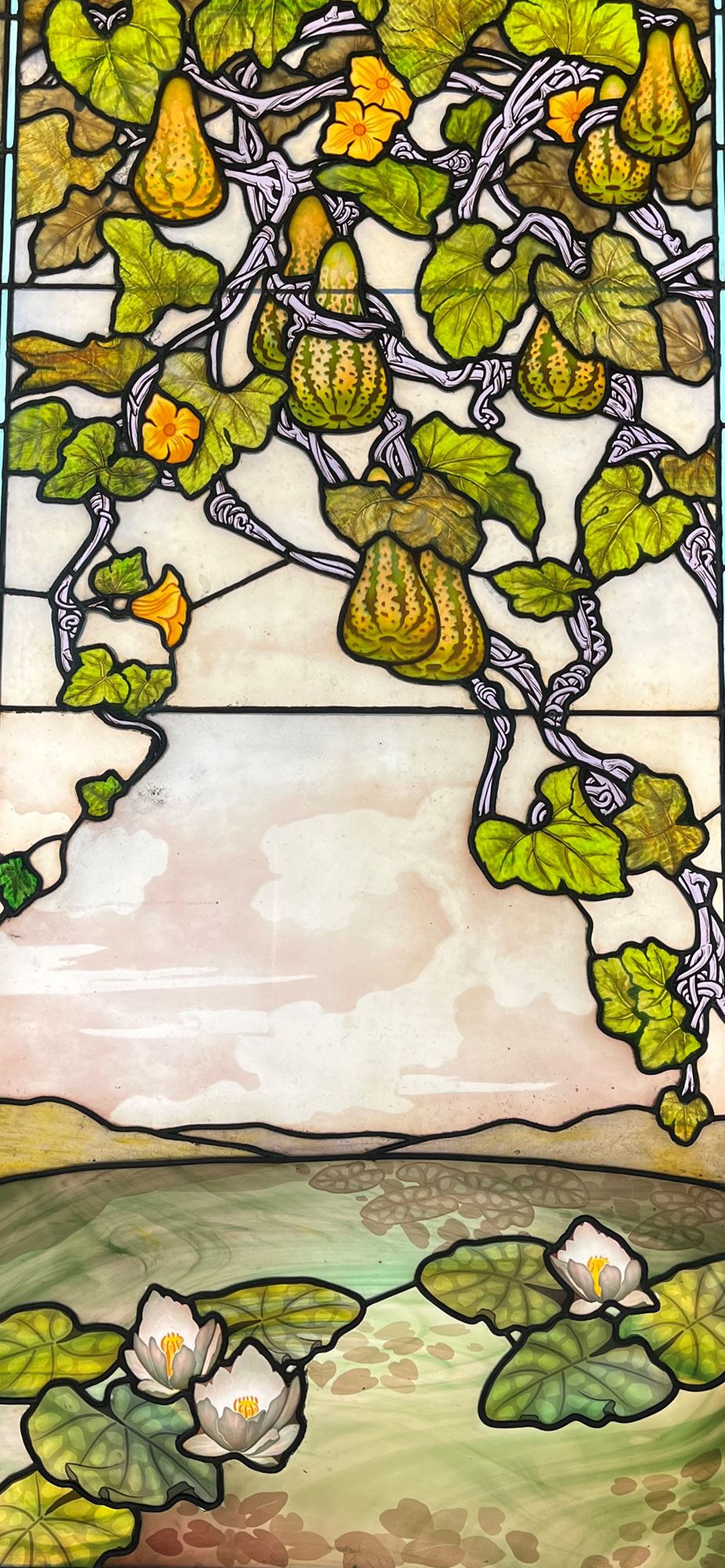 Visite guidée sur le vitrail du mois "Coloquintes et Nymphéas" de Jacques Gruber (1905)