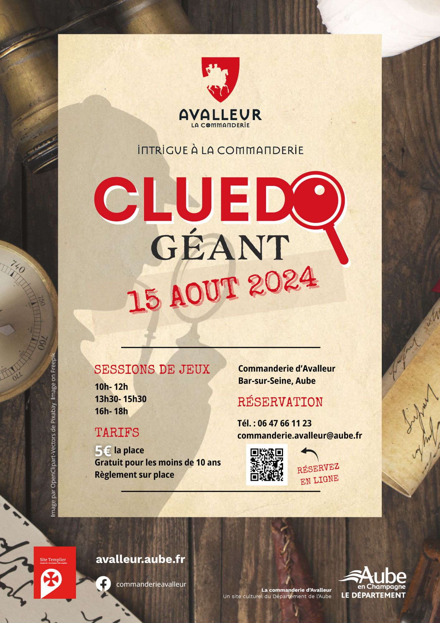 Intrigue à la commanderie "Cluedo Géant"