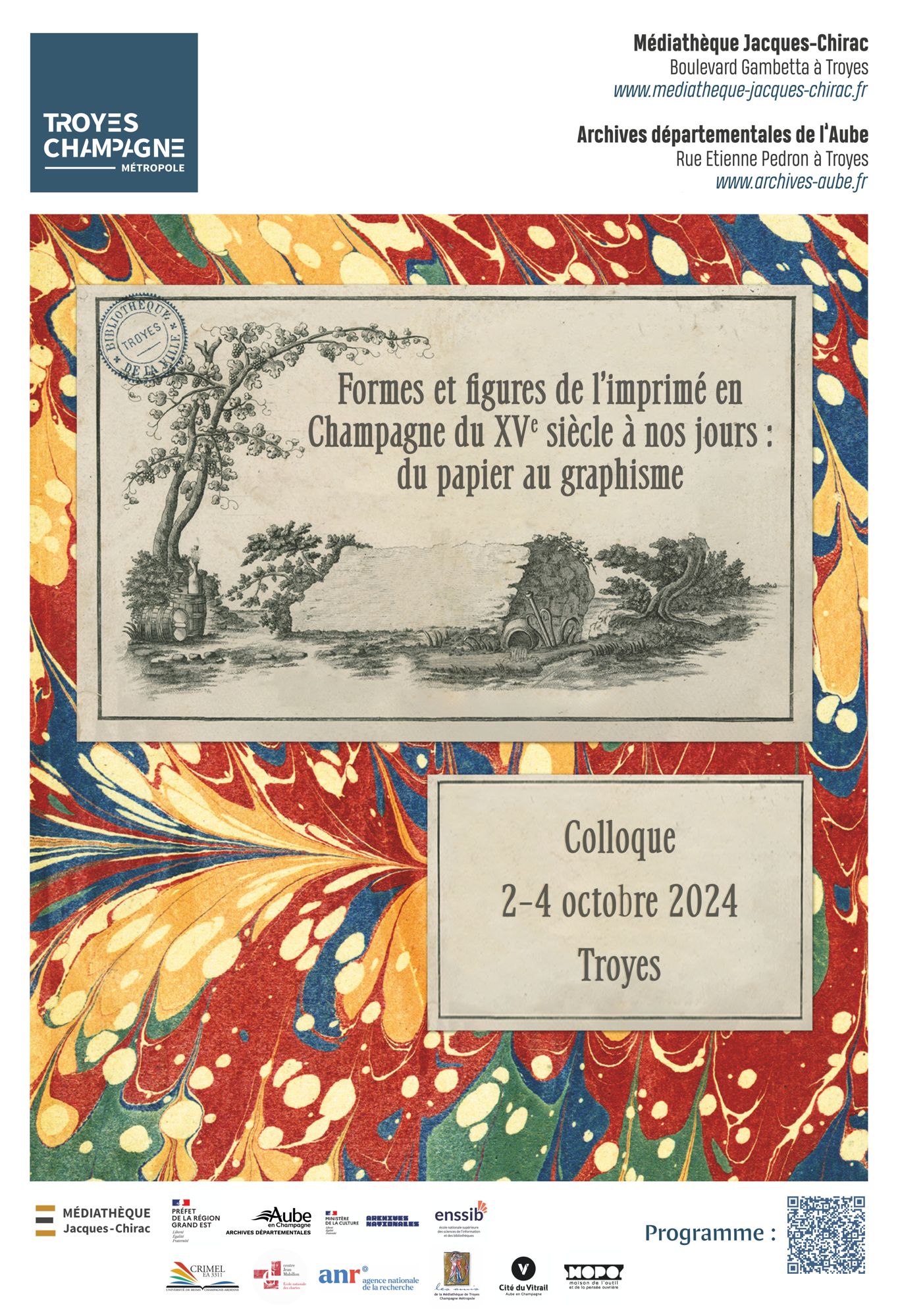 Colloque : Formes et figures de l'imprimé en Champagne du XVe siècle à nos jours