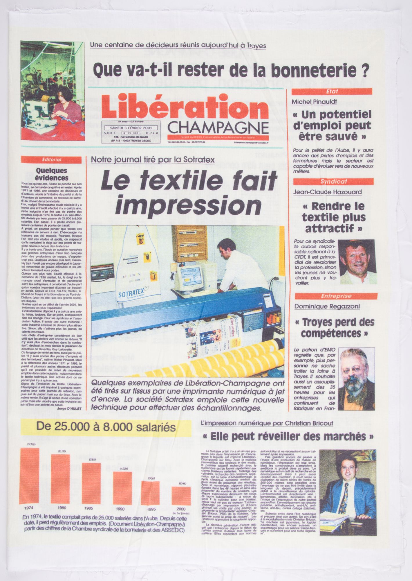 Une de Libération Champagne, 3 février 2001