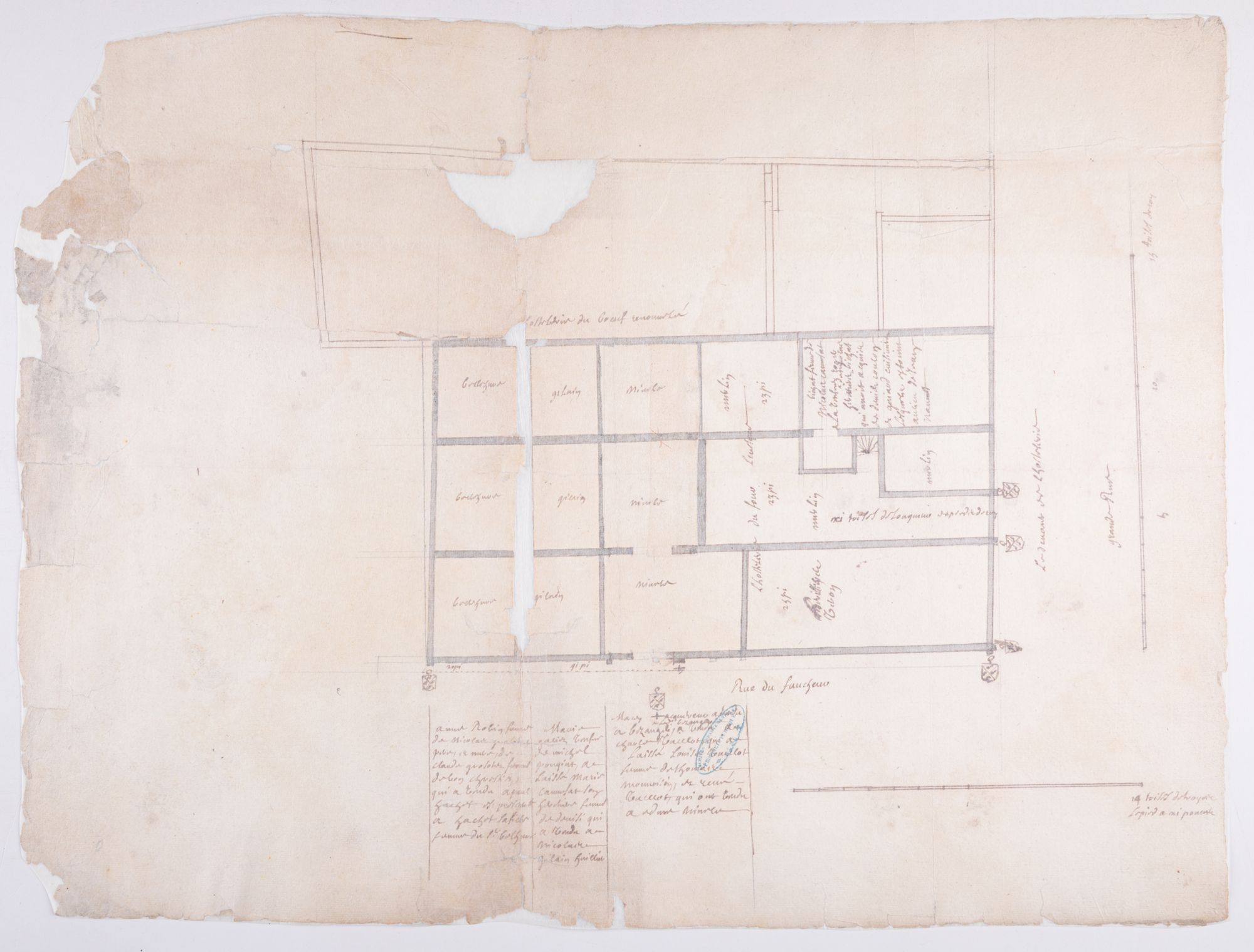 Illustration : G3538 - Plan du Four-l’Évêque (Archives de l'Aube - Elsa Viollet)