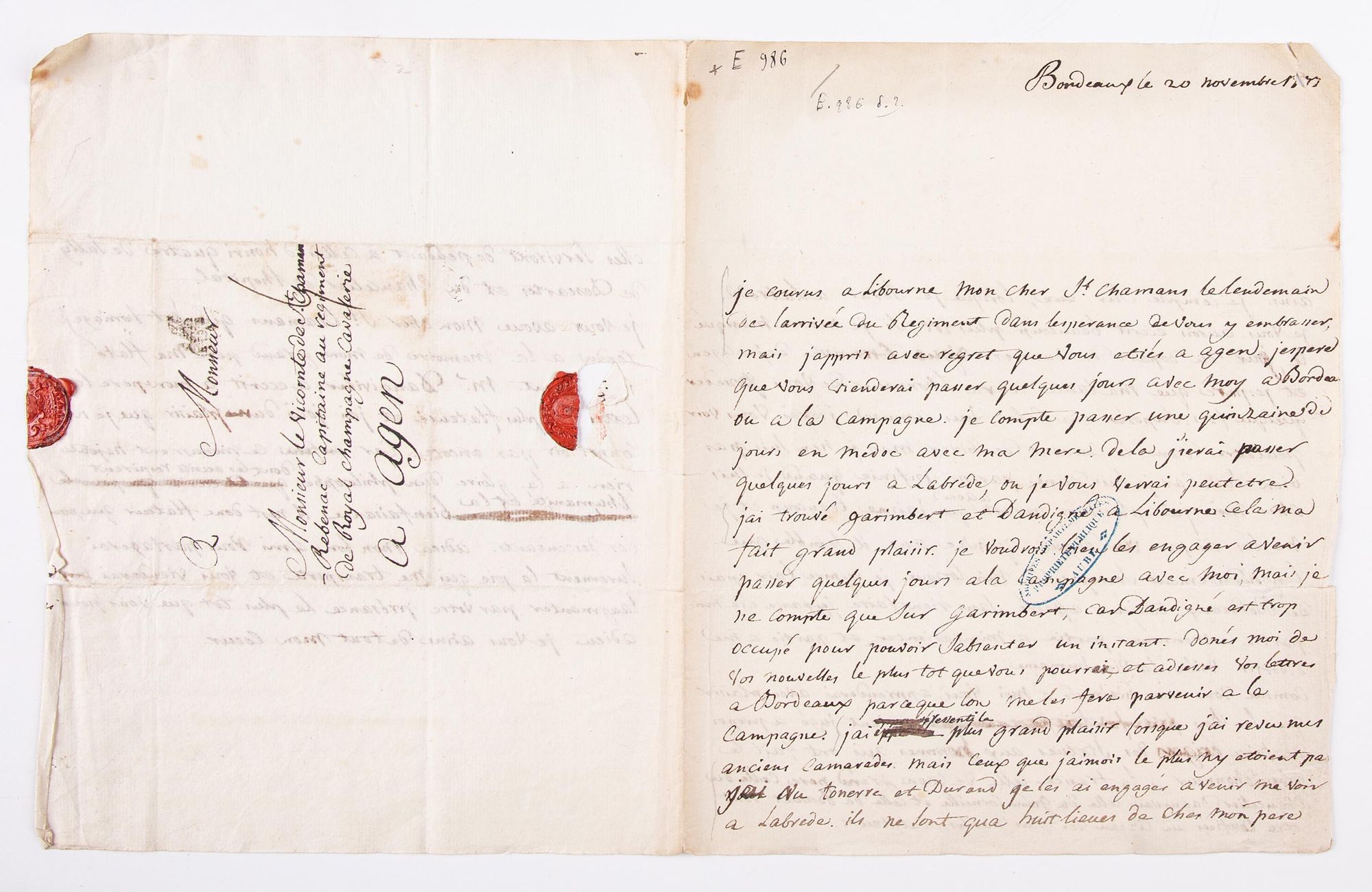 Correspondance du marquis de Saint-Chamand