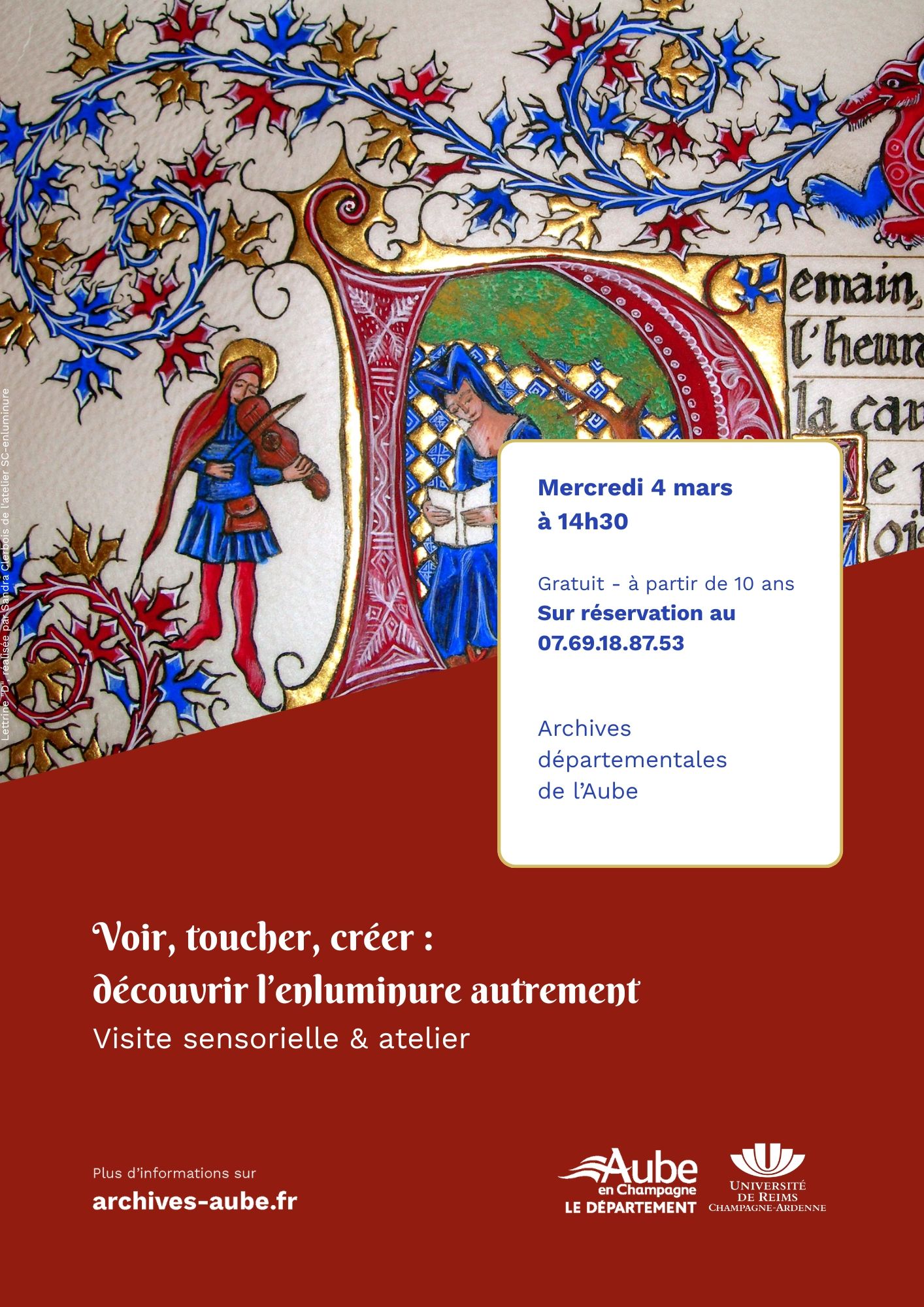 Voir, toucher, créer : découvrir l’enluminure autrement