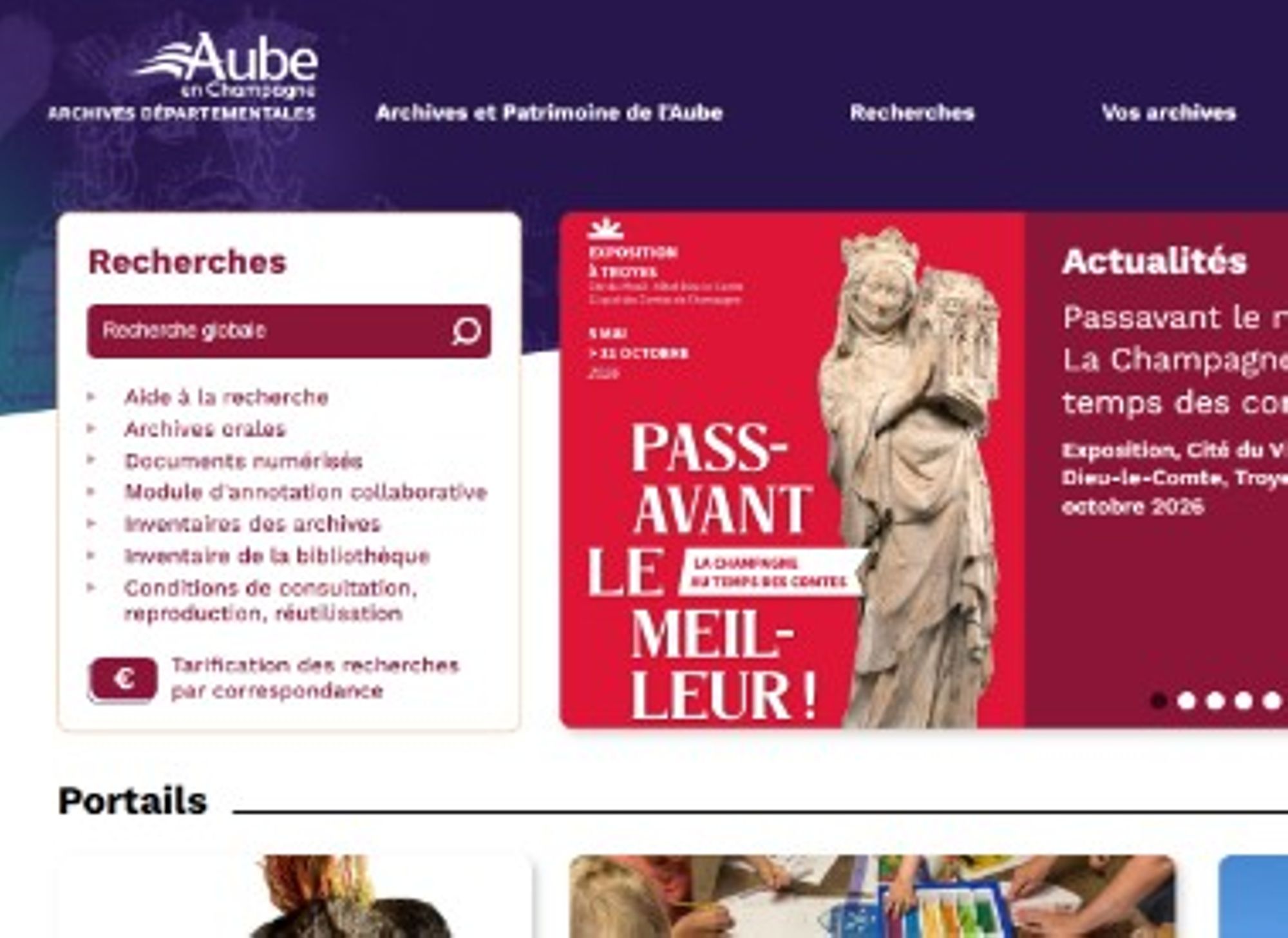 Informations sur le site internet