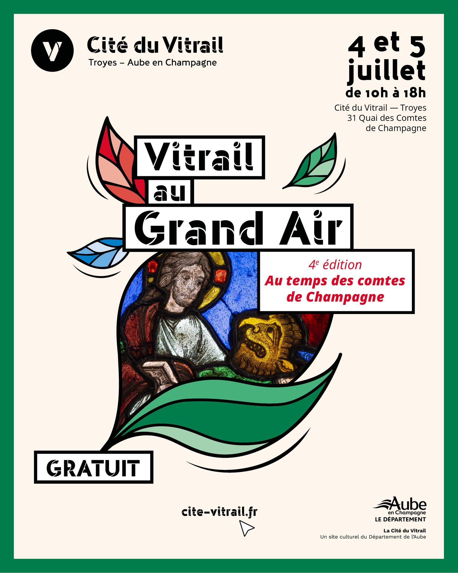 Vitrail au grand air remonte au temps des comtes