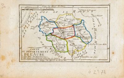 Carte du département de l'Aube (1790)