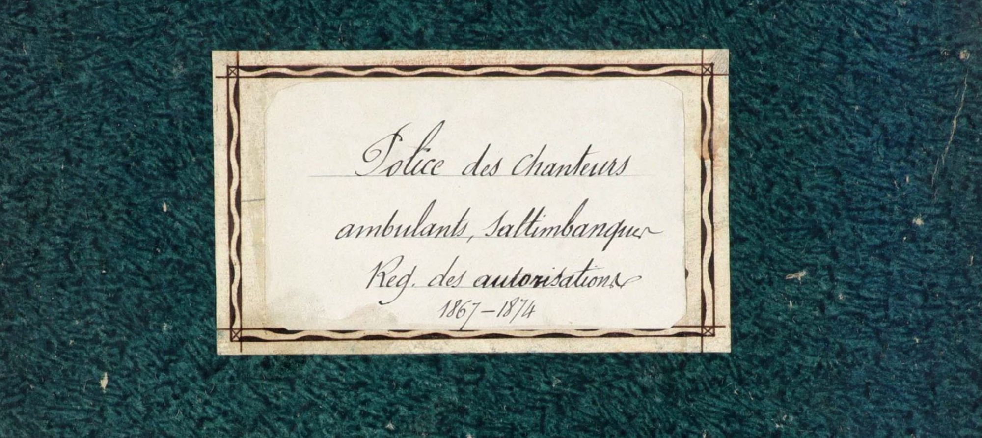 Registres des métiers ambulants