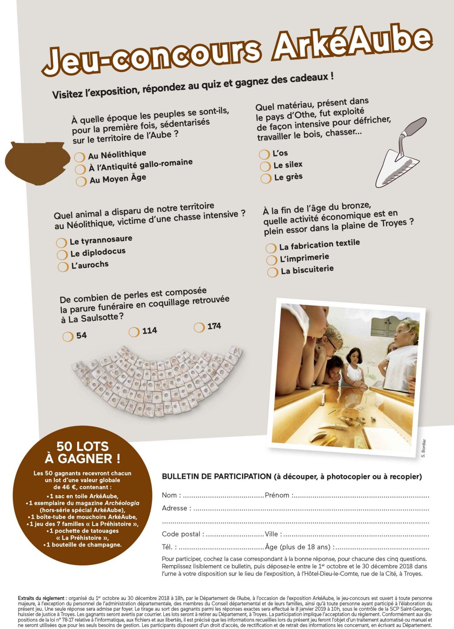 Bulletin jeu concours