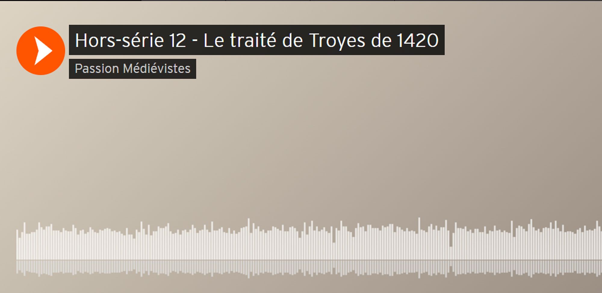 Podcast - Passion Médiévistes - Hors-série 12 - Le traité de Troyes de 1420