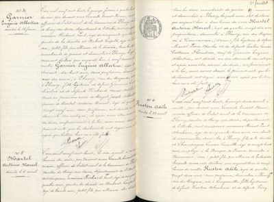 Extrait du registre de l'état civil des décès de la commune de Plancy (1908)