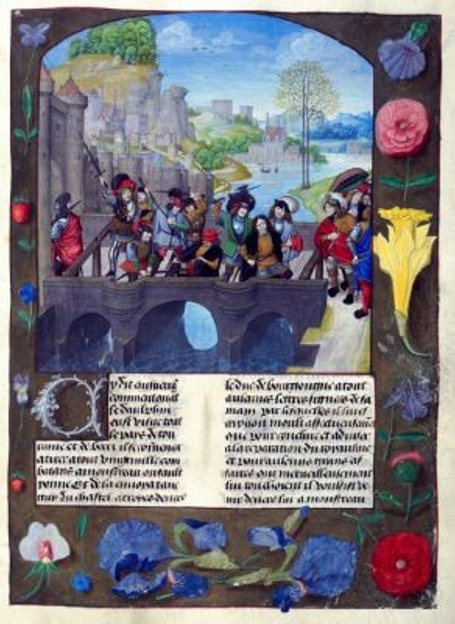 Assassinat Jean sans Peur. Enguerrand de Monstrelet, Chronique de France (1485-1500). Leyde, Bibliothèque de l'Université, ms. VGG F 2, fol. 184r.