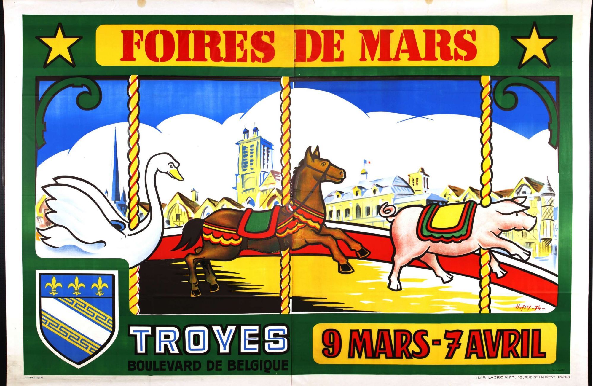 Affiche des foires de mars de 1974